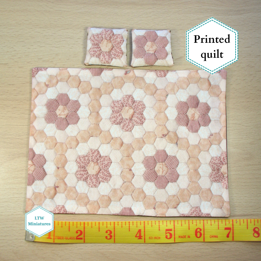 Brown and Cream Printed Quilt