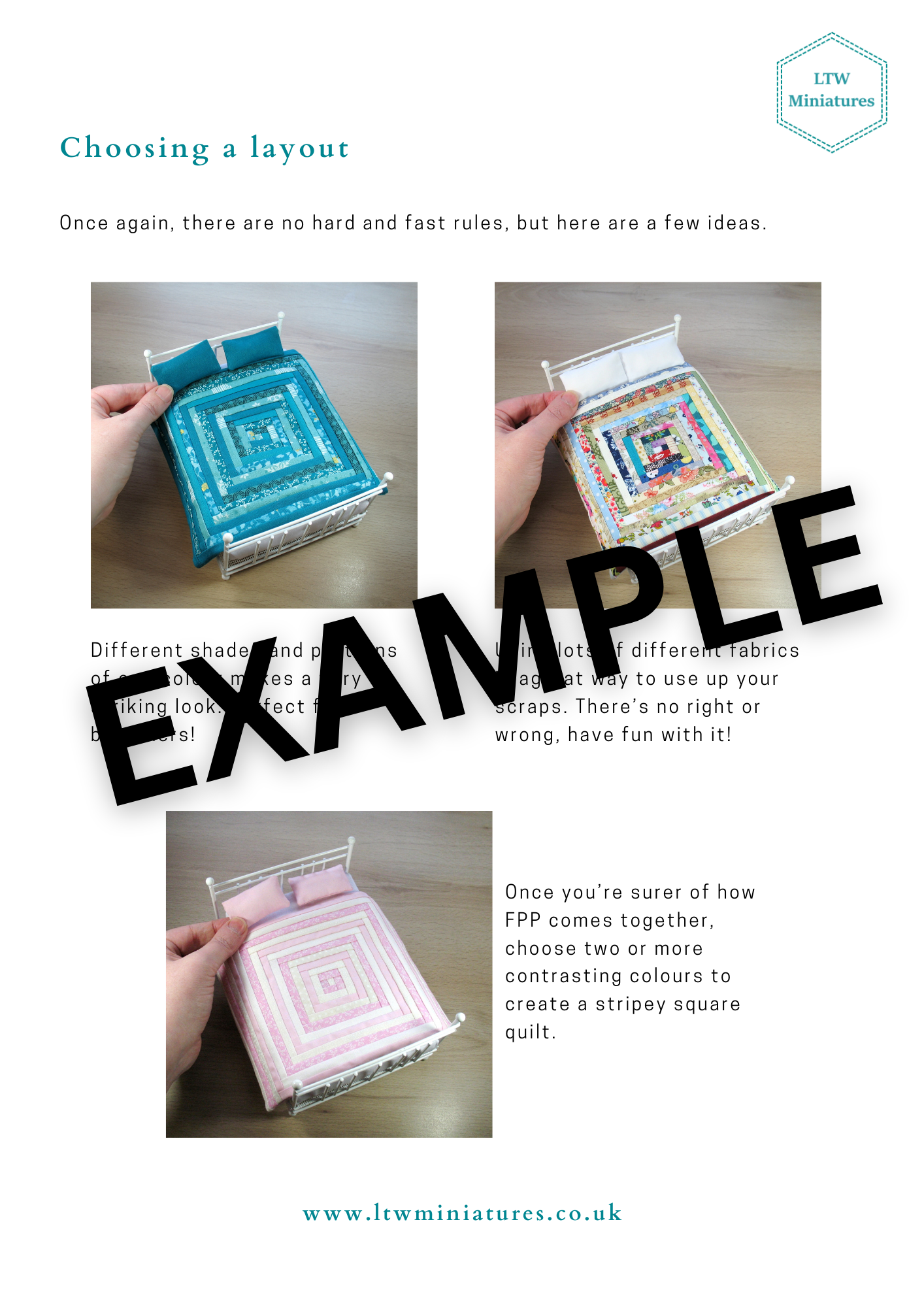 Scrappy Log Cabin 1:12 Quilt Kit