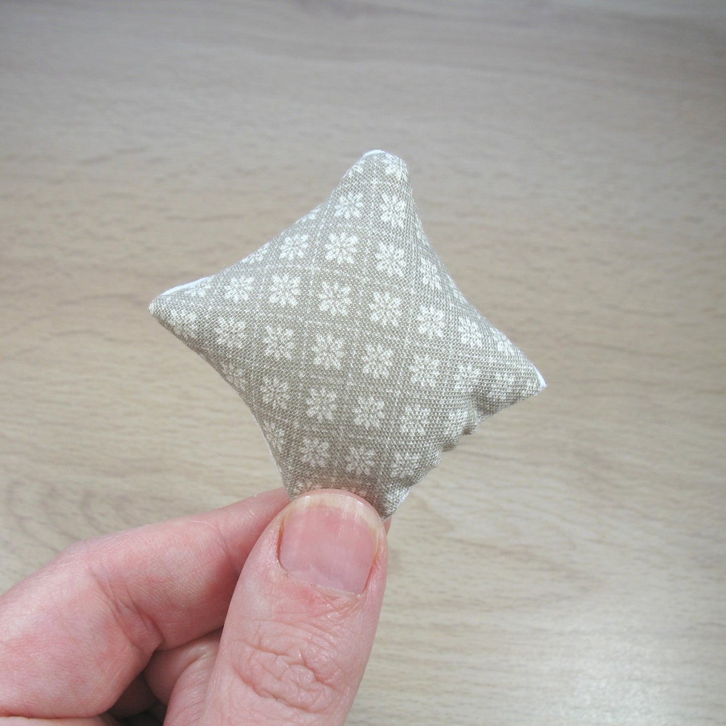 Grey Hexies Single Quilt and Pillows for 1:12 Dollhouse