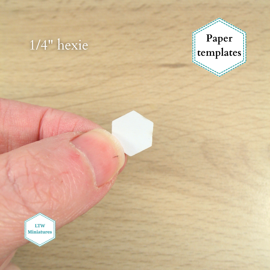 HEXAGON English paper piecing templates for making dollhouse quilts