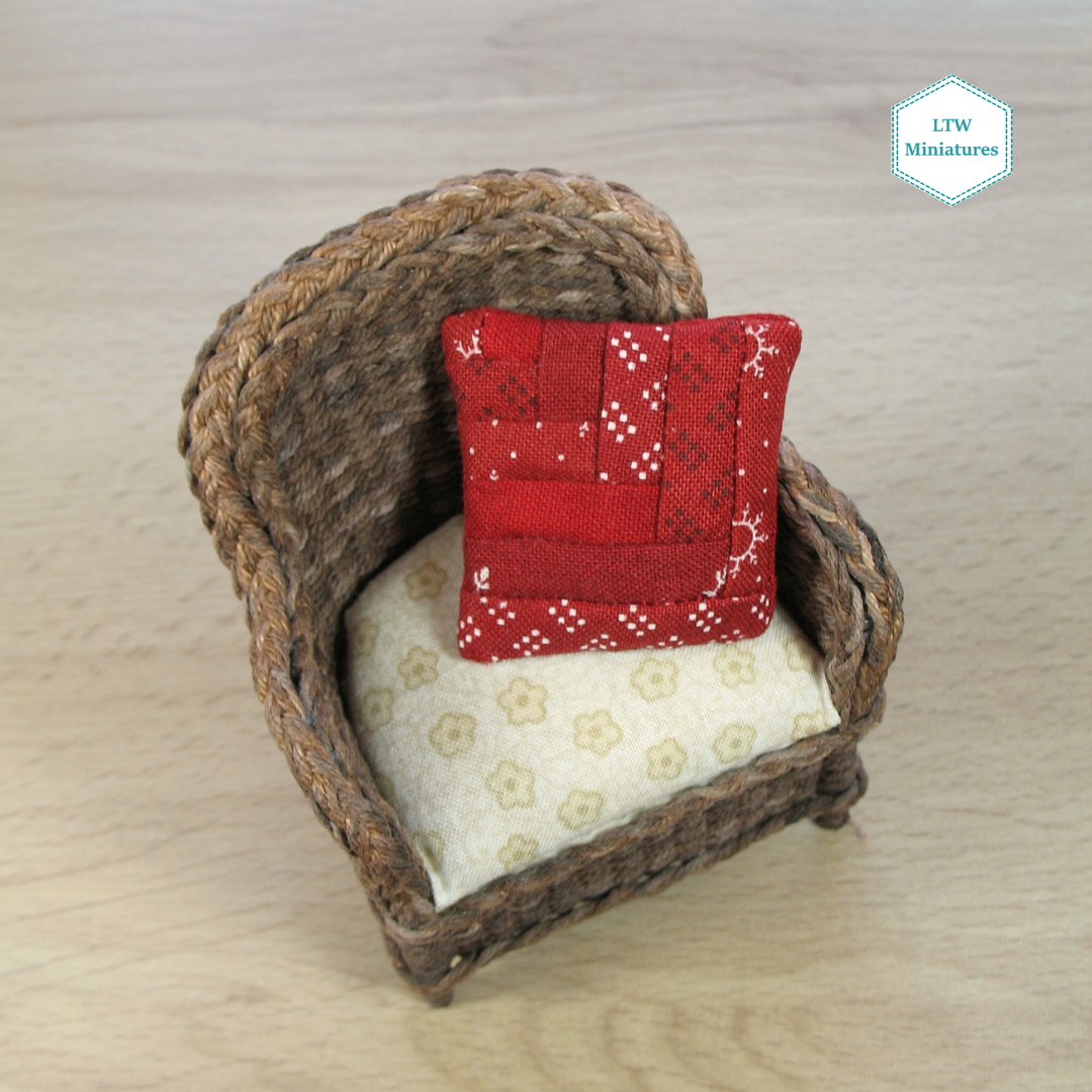 Red Stripe Patchwork Cushion
