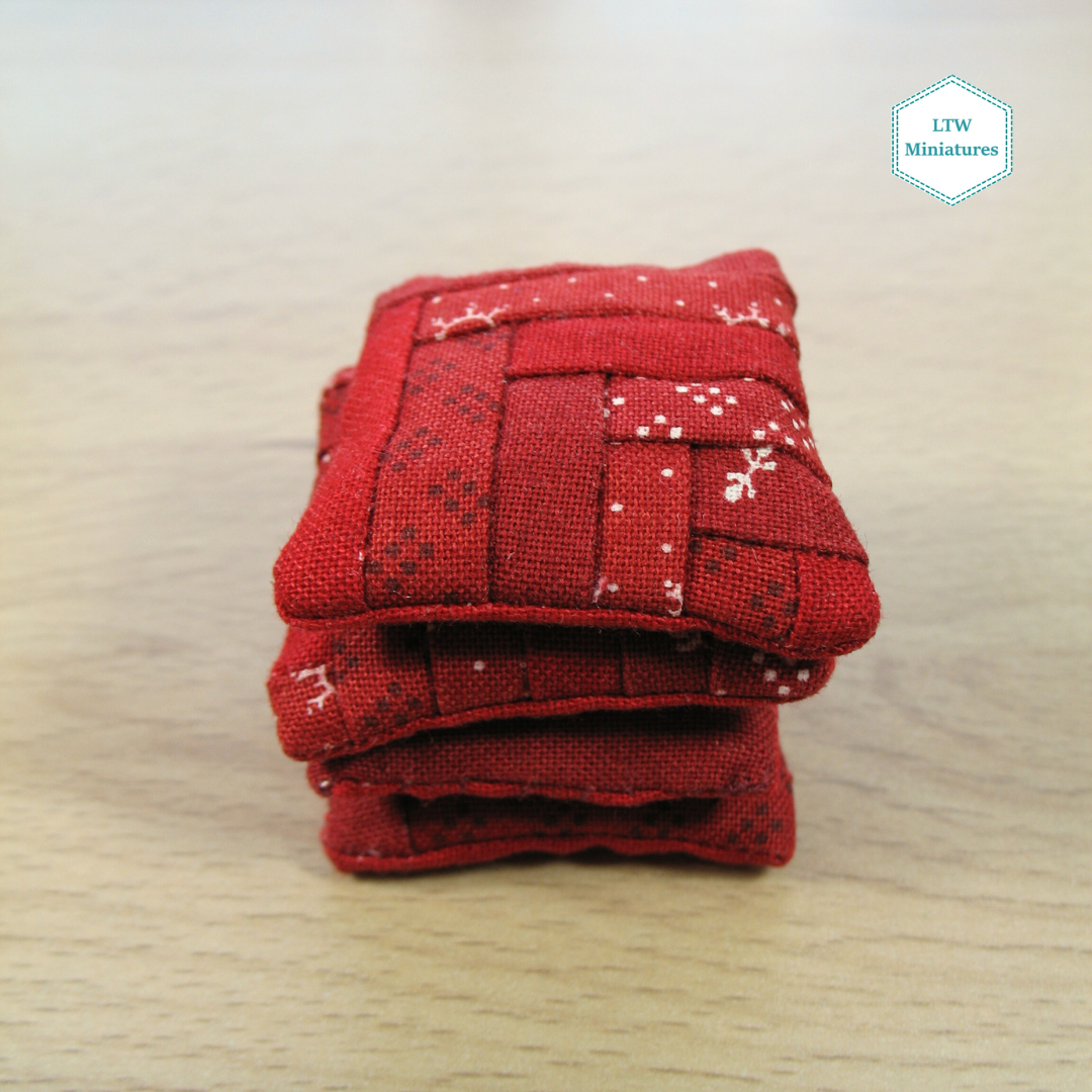 Red Stripe Patchwork Cushion