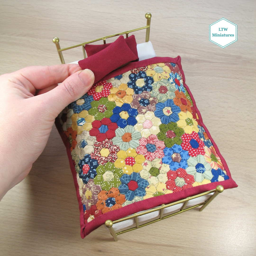 Micro Hexie 1/6" dollhouse quilts
