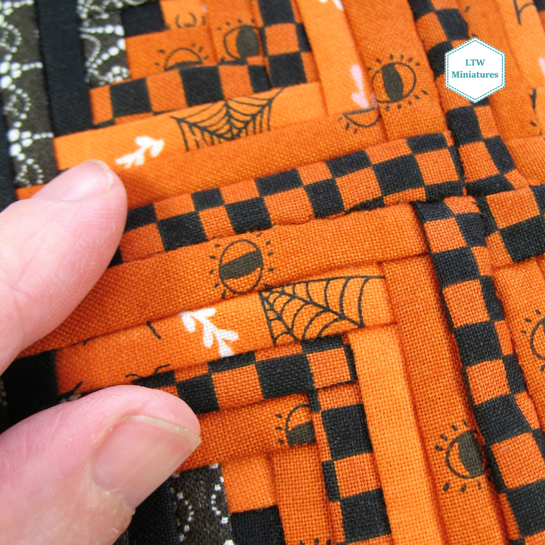 Halloween Double Quilt and Pillows for 1:12 Dollhouse