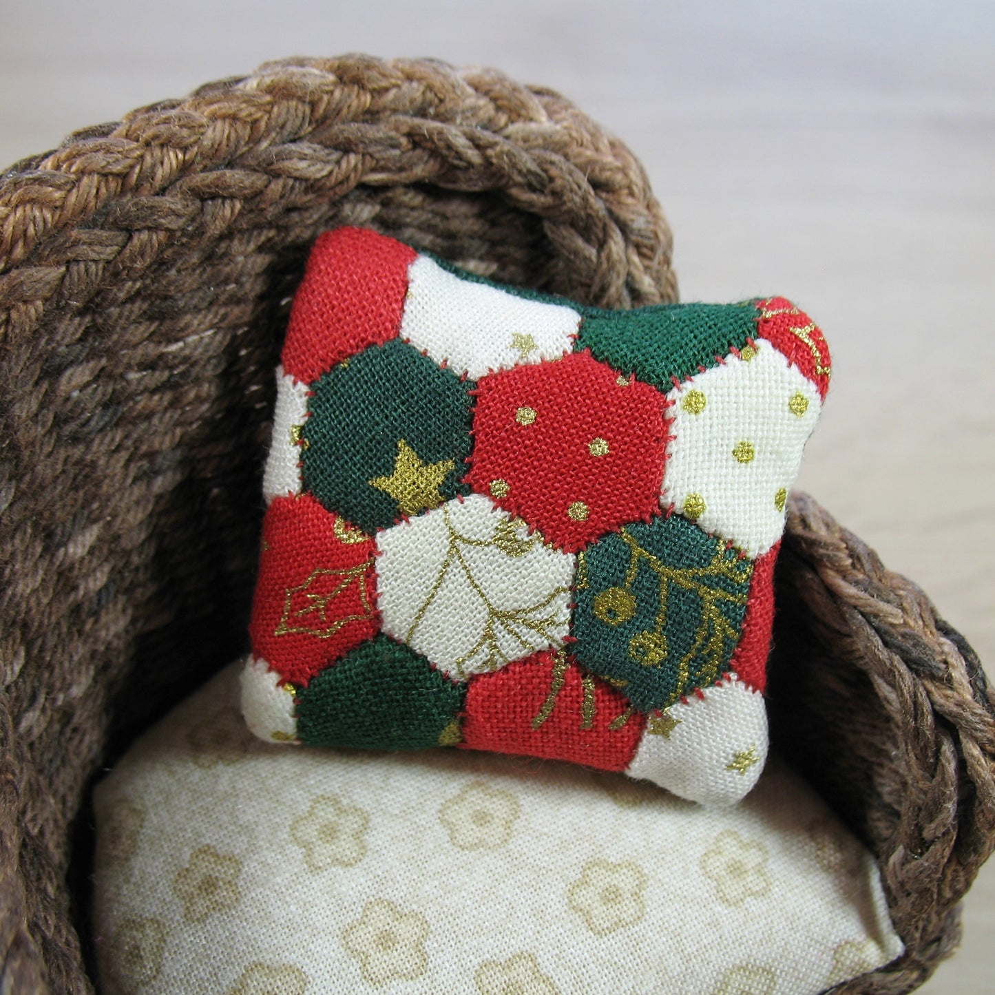 Christmas Patchwork Cushion