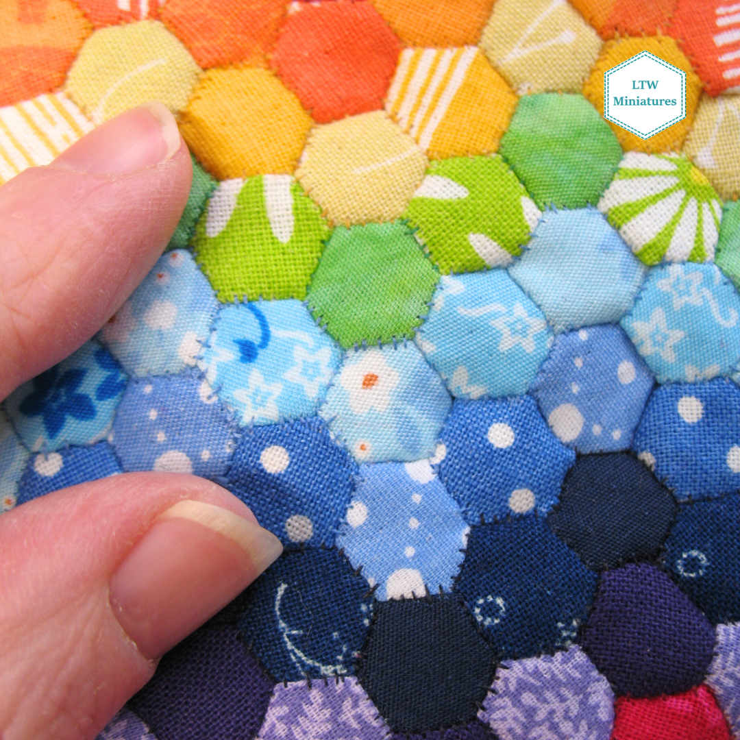 Rainbow Zigzag Single Quilt and Pillows for 1:12 Dollhouse