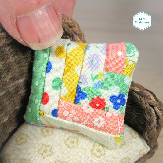 Bright Stripey Patchwork Cushion