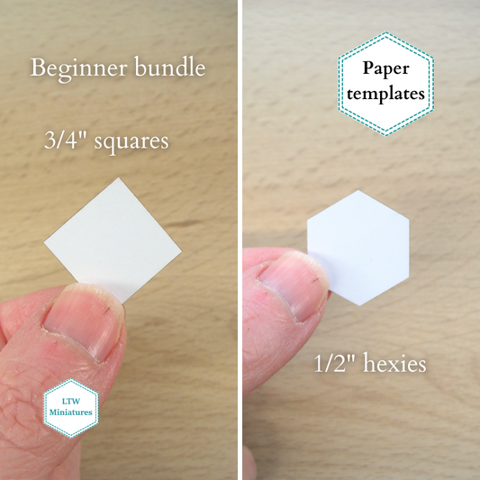 BEGINNER BUNDLE English paper piecing templates for making dollhouse quilts