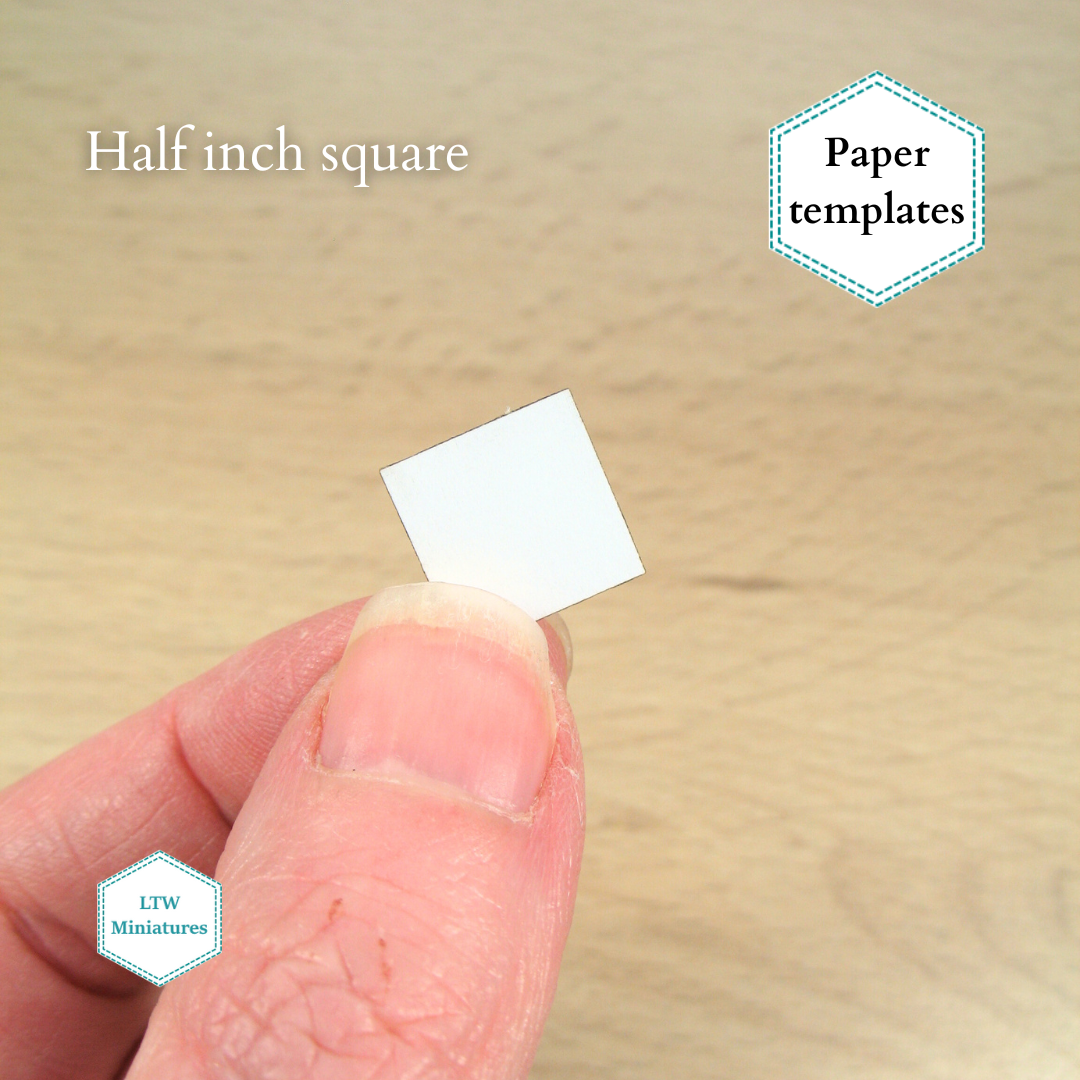 SQUARES English paper piecing templates for making dollhouse quilts