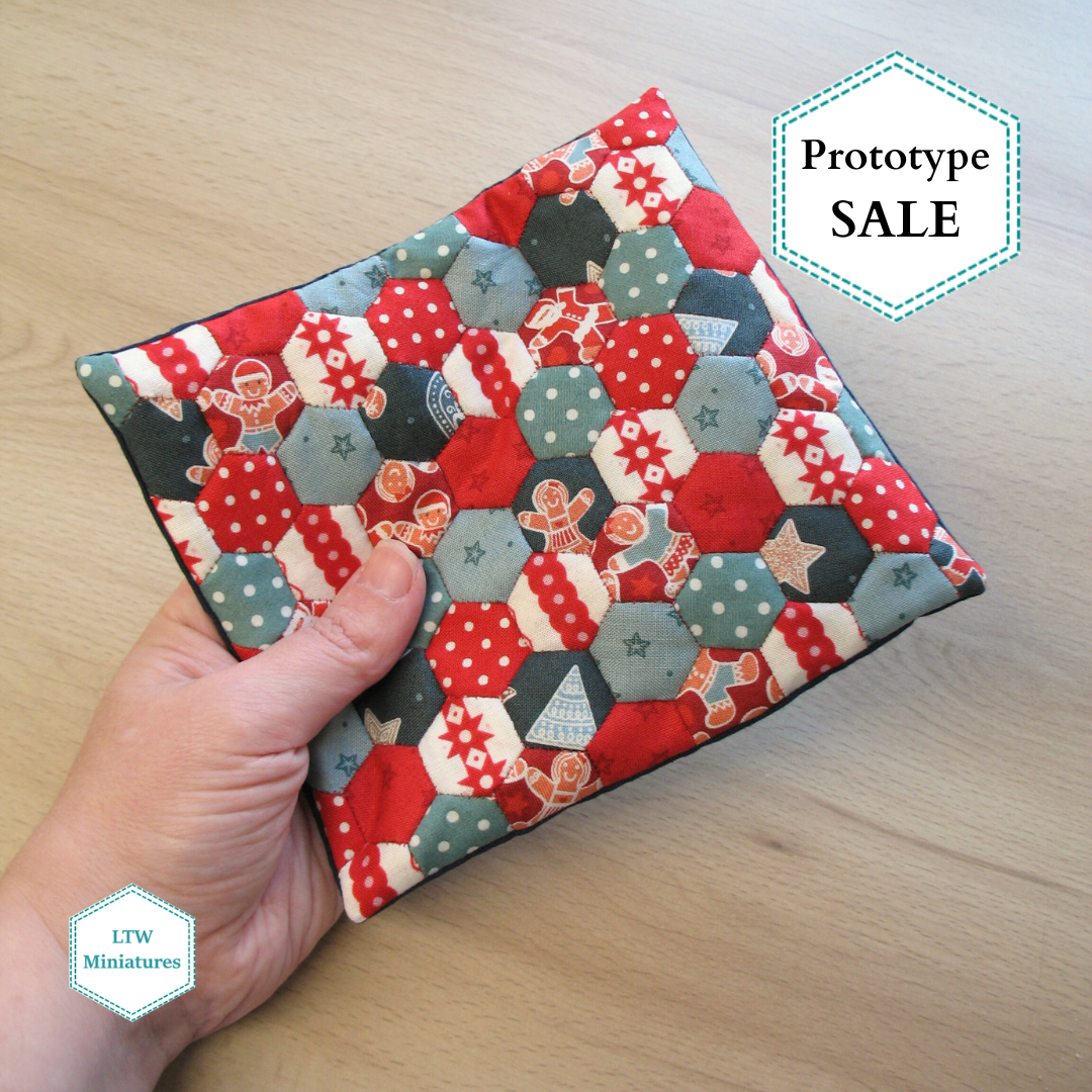 Prototype SALE - Christmas Hexies Dollhouse Quilt
