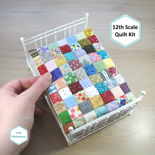 Scrappy Squares 1:12 Quilt Kit