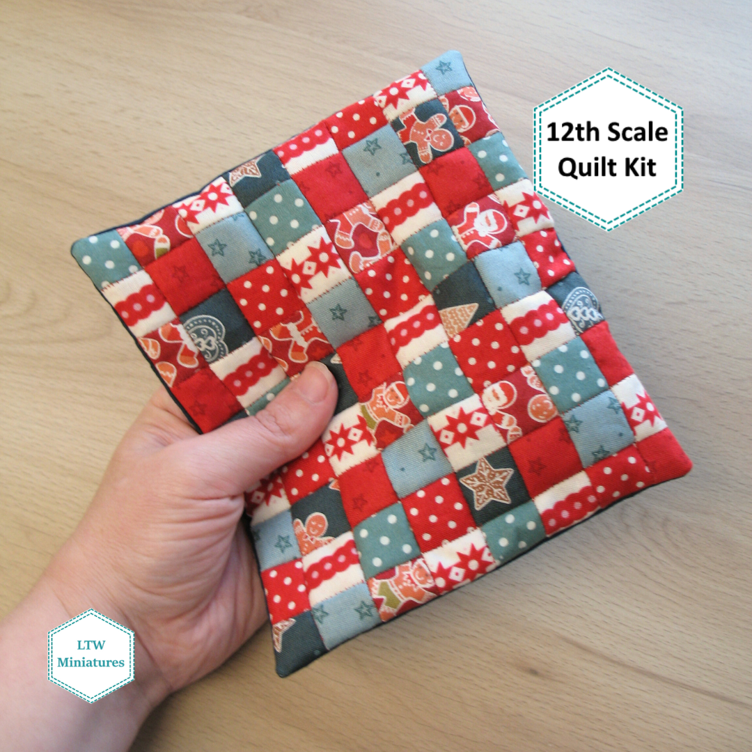 Christmas Scrappy Squares 1:12 Quilt Kit